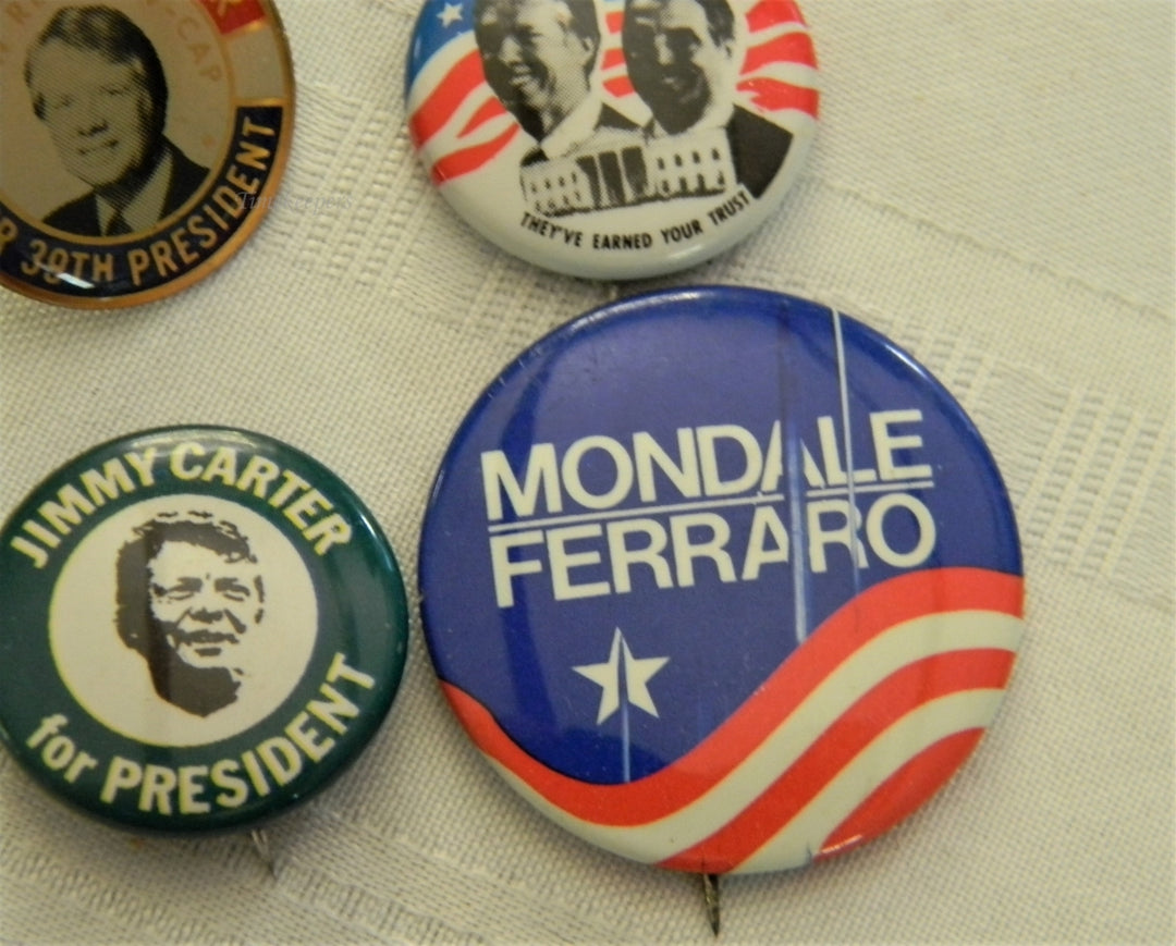 p270 Lot of Seven Campaign Buttons, Carter and Mondale