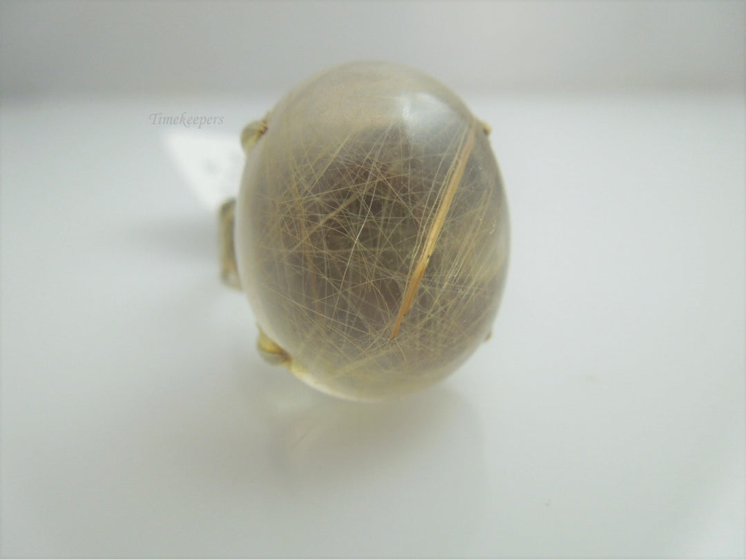 g959 Exquisite Ladies Oval Rutilated Quartz Ring in 14kt Yellow Gold