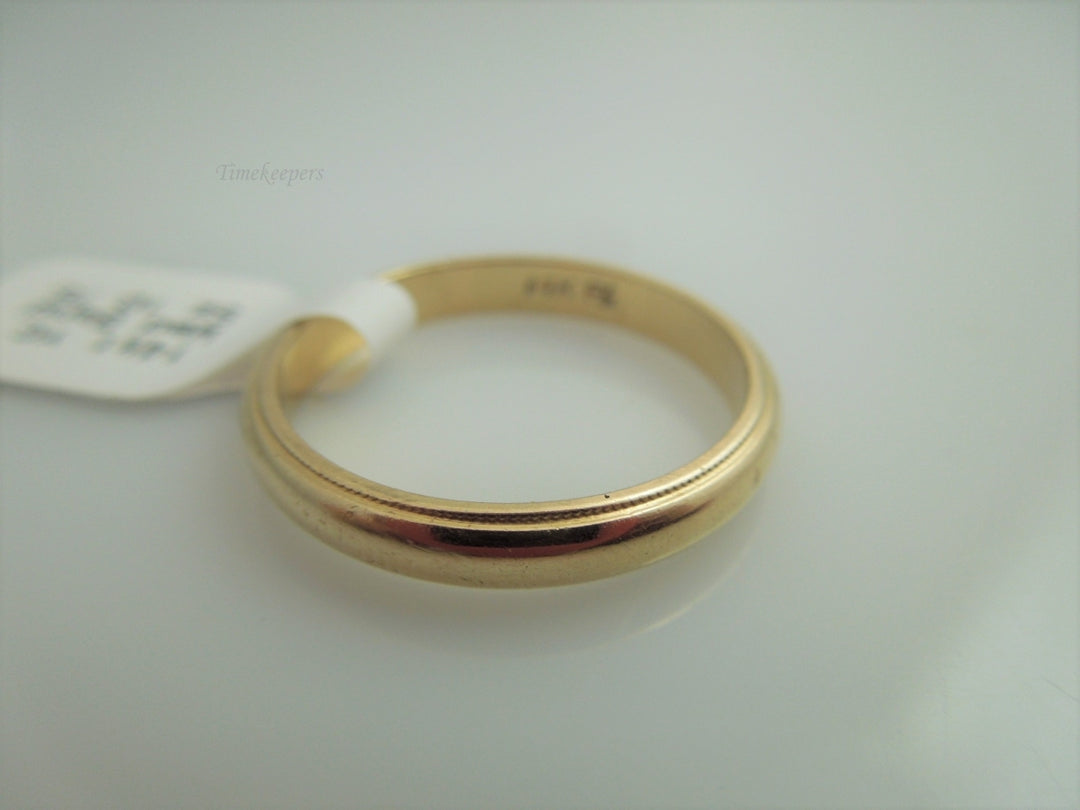 g960 Simple Unisex 14kt Yellow Gold 3.63mm Wedding Band