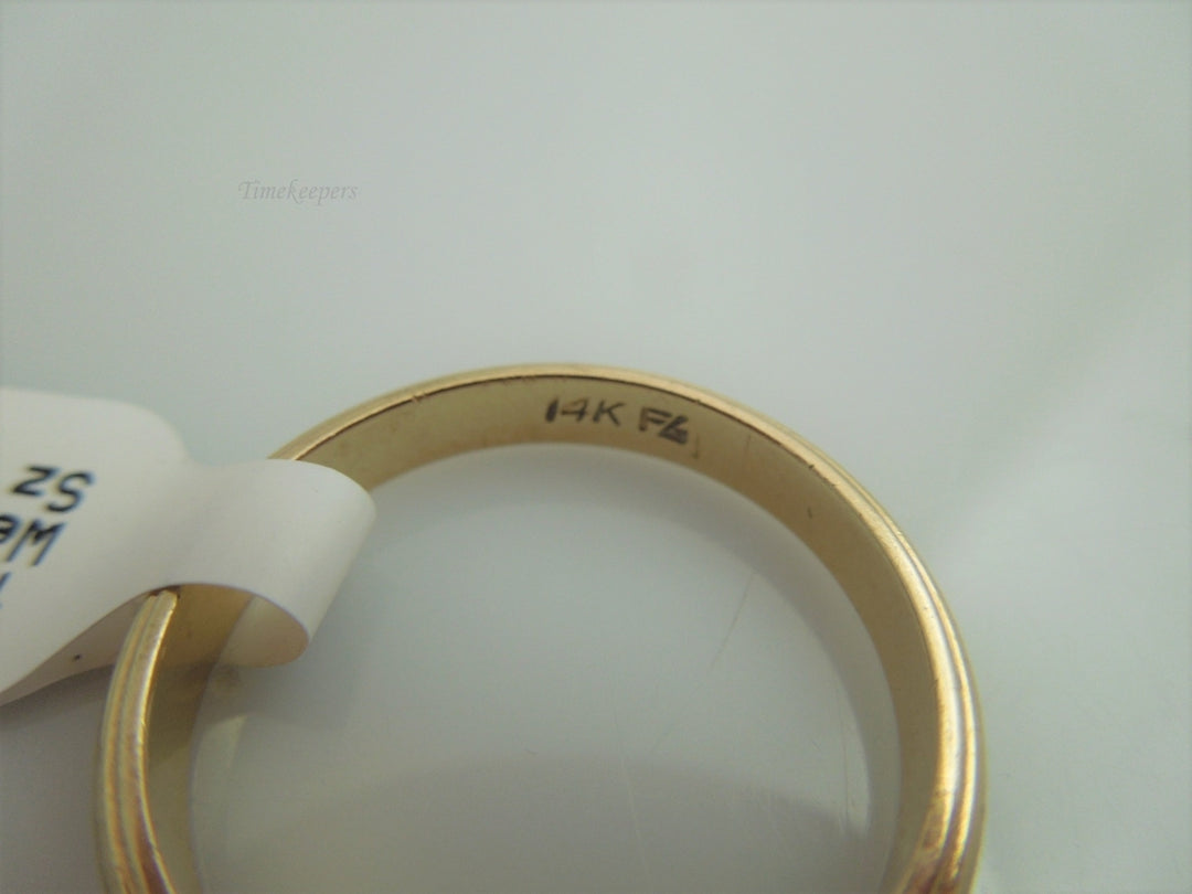 g960 Simple Unisex 14kt Yellow Gold 3.63mm Wedding Band