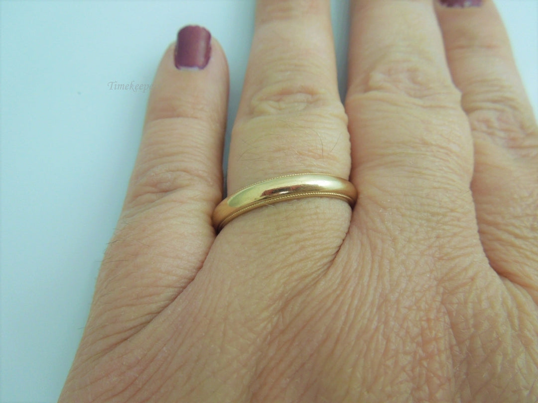 g960 Simple Unisex 14kt Yellow Gold 3.63mm Wedding Band