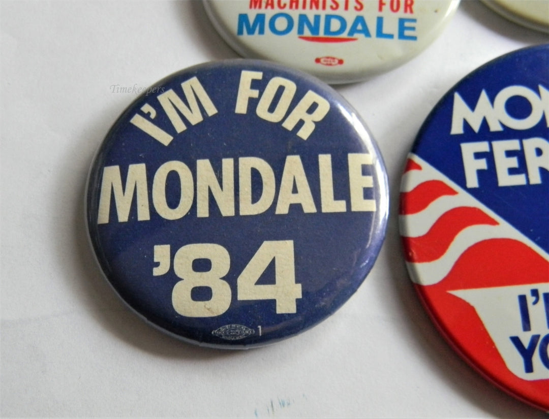 p292 Lot of Seven Campaign Buttons - Pins, 1984 Mondale Ferraro