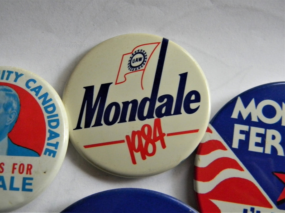 p292 Lot of Seven Campaign Buttons - Pins, 1984 Mondale Ferraro