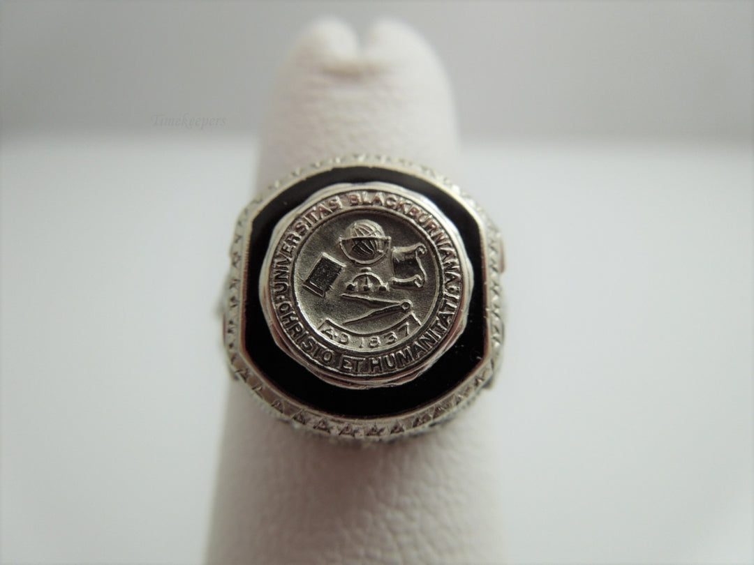 g975 Vintage 1928 University Class Ring in 10kt White Gold