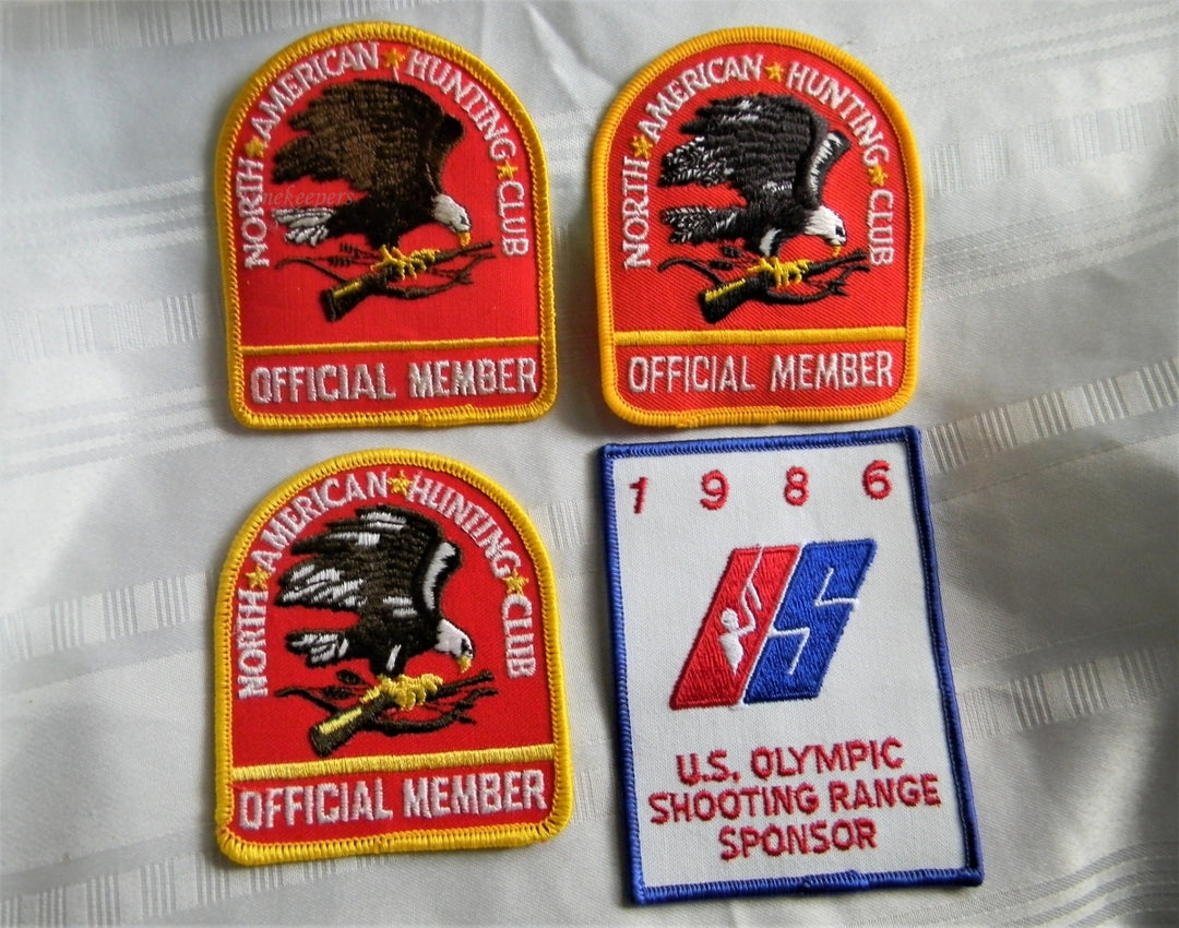 p304 Lot of Four Patches, North American Hunting Club, US Olympic Sponsor