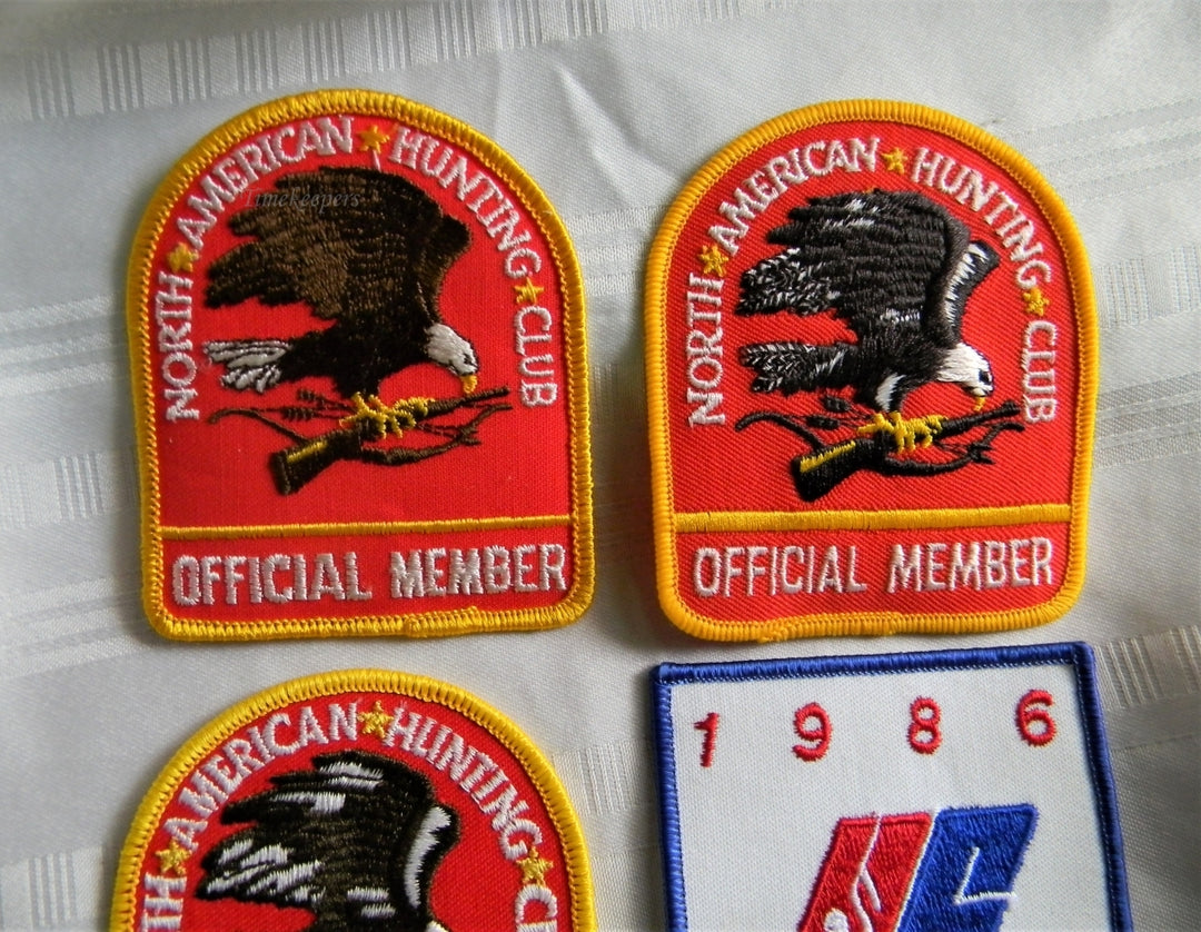 p304 Lot of Four Patches, North American Hunting Club, US Olympic Sponsor