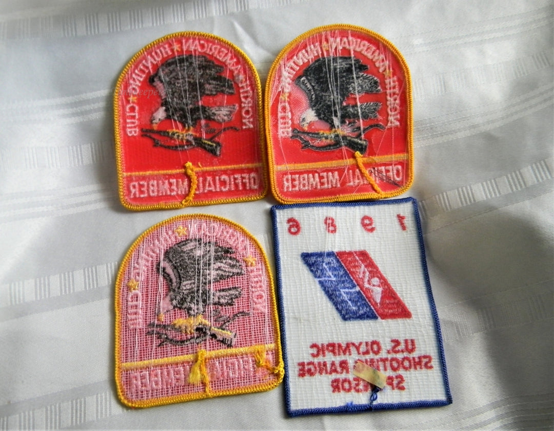 p304 Lot of Four Patches, North American Hunting Club, US Olympic Sponsor