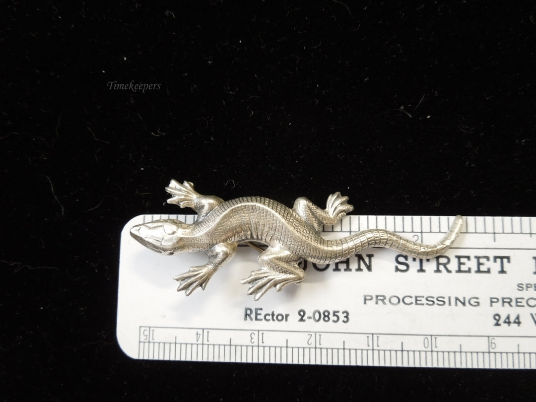 g995 Cute Small Sterling Silver Lizard Pin