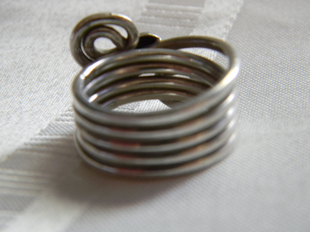 h435 Stunning Unique Sterling Silver 5 Strand Twisted Ring