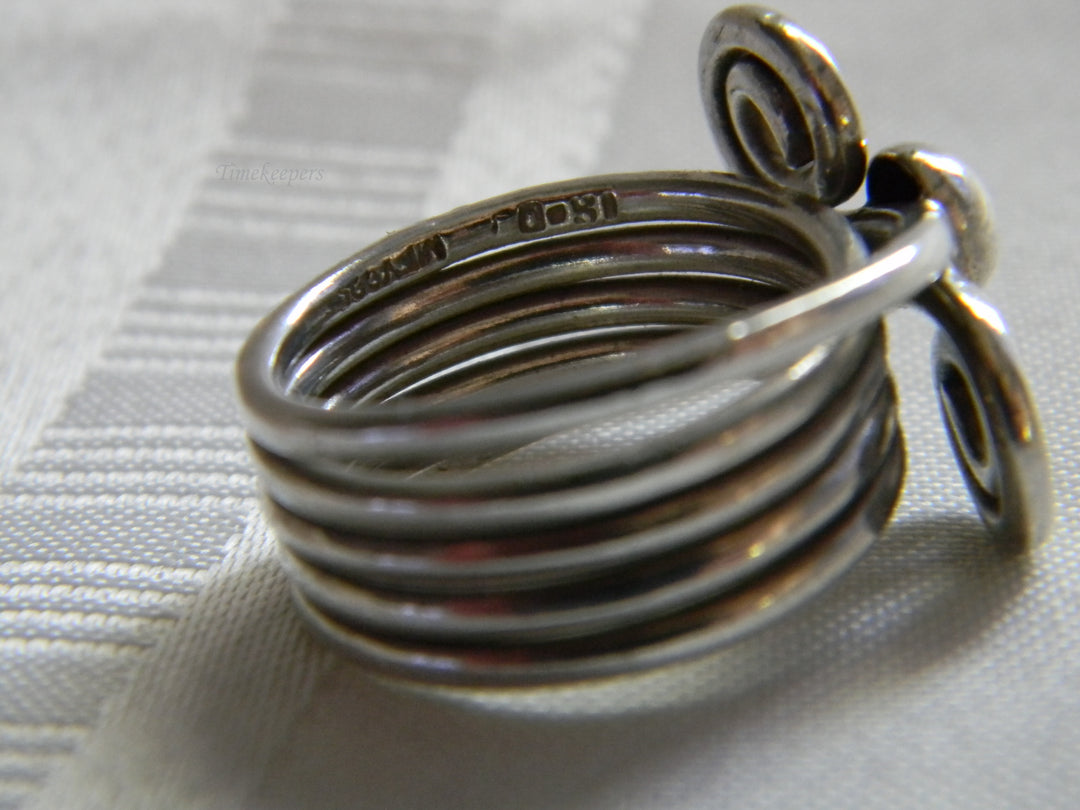 h435 Stunning Unique Sterling Silver 5 Strand Twisted Ring