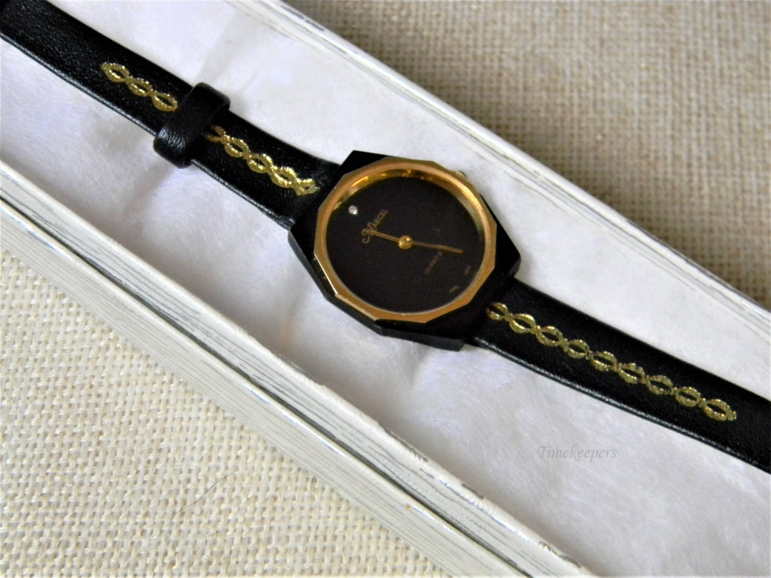 j375 Nice Women's Marcel Quartz Watch in Black and Gold