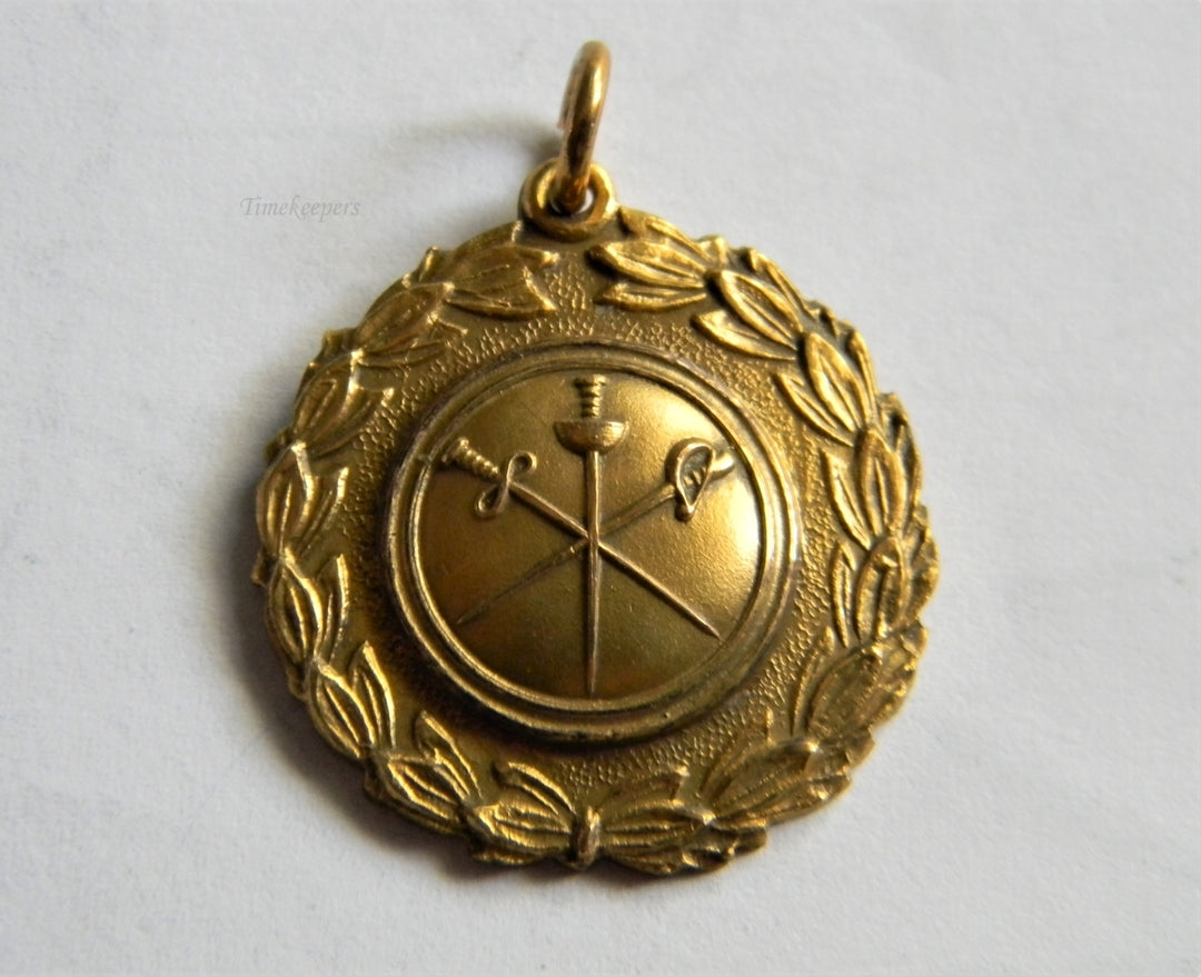 p340 Vintage Gold Tone AFLA 1st Women Fencing Medal from 1959