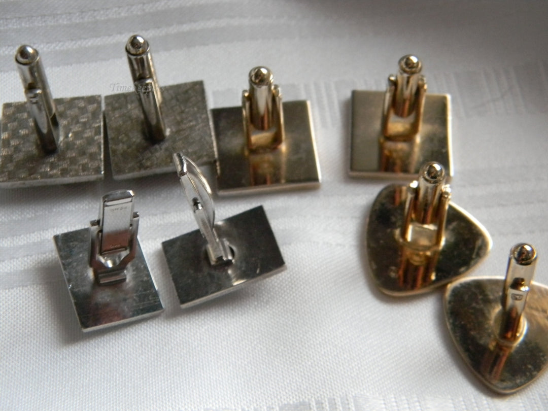 p354 Lot of 4 sets of Vintage Cuff Links One set is Shriner