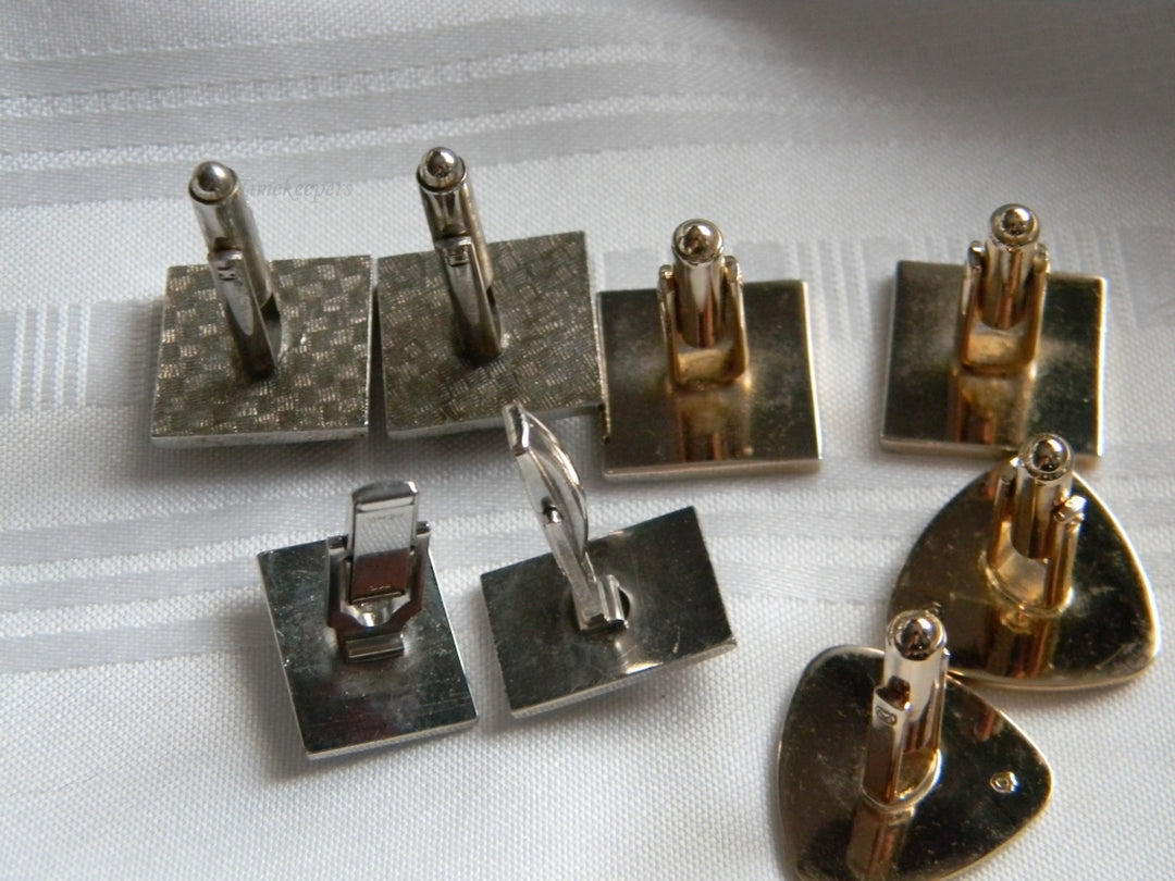 p354 Lot of 4 sets of Vintage Cuff Links One set is Shriner