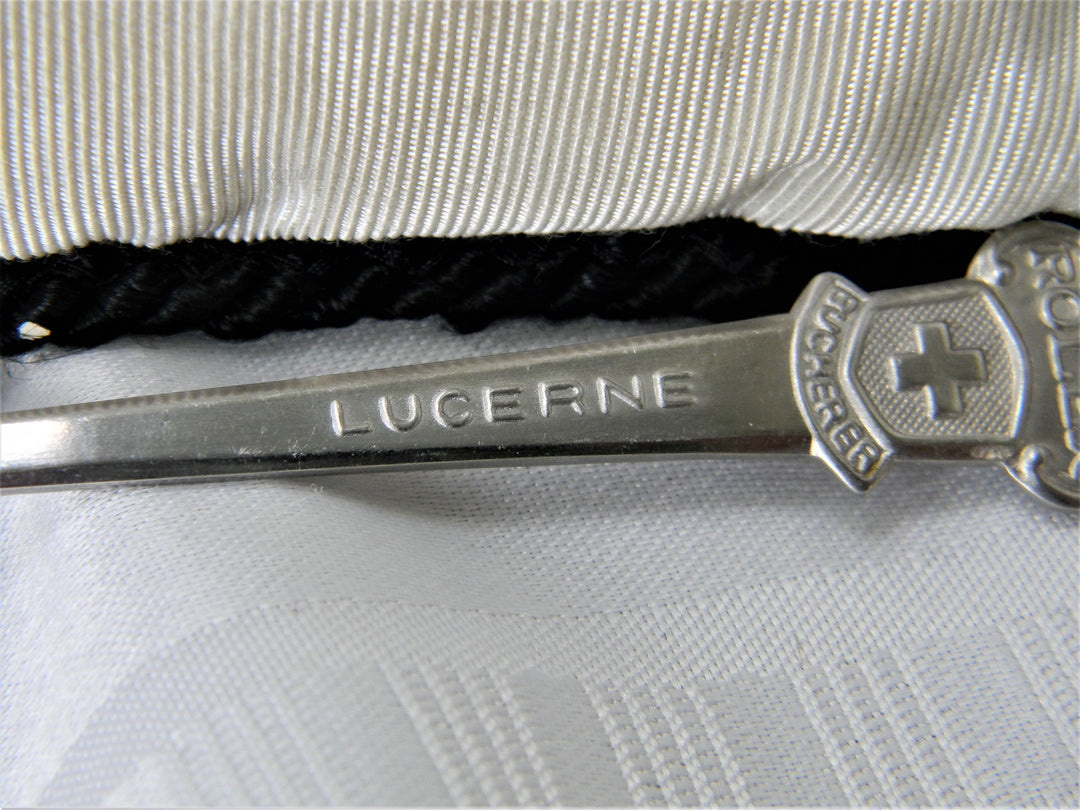 j455 Vintage Collectible Rolex Bucherer Lucerne Silver Plate Spoon