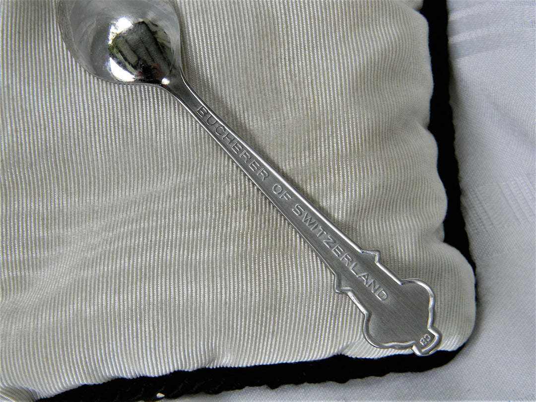 j455 Vintage Collectible Rolex Bucherer Lucerne Silver Plate Spoon