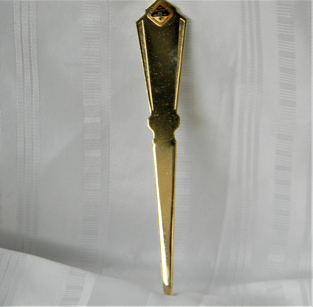 j466 Special Masonic 100th Anniversary Letter Opener in Gold Tone