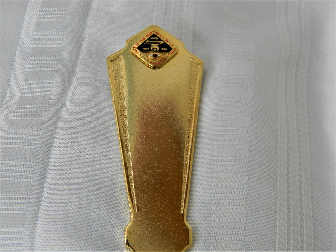 j466 Special Masonic 100th Anniversary Letter Opener in Gold Tone