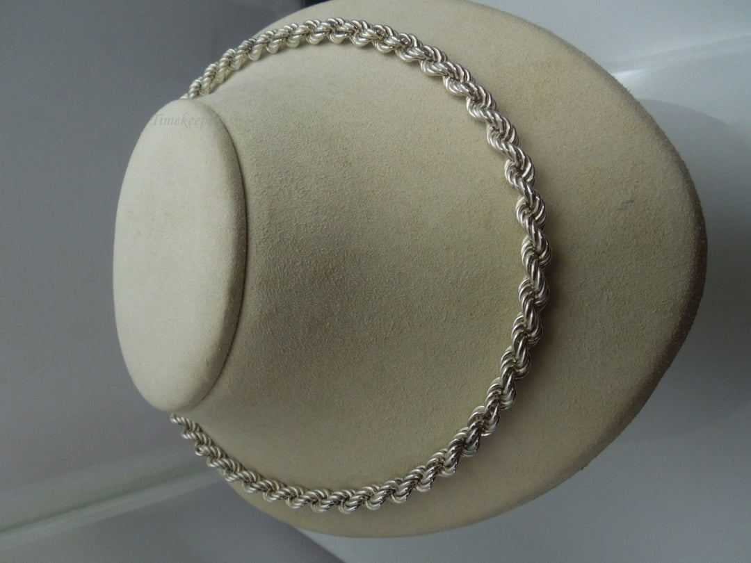 q107 Sterling Silver Rope Chain Size 20" For Ladies