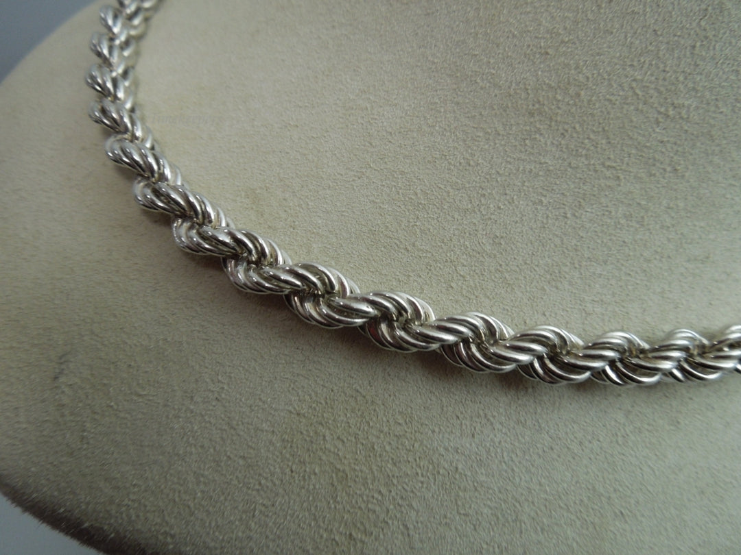 q107 Sterling Silver Rope Chain Size 20" For Ladies