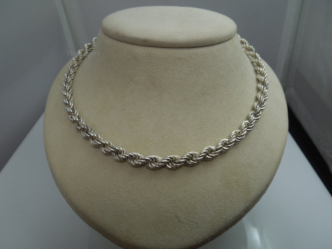 q107 Sterling Silver Rope Chain Size 20" For Ladies