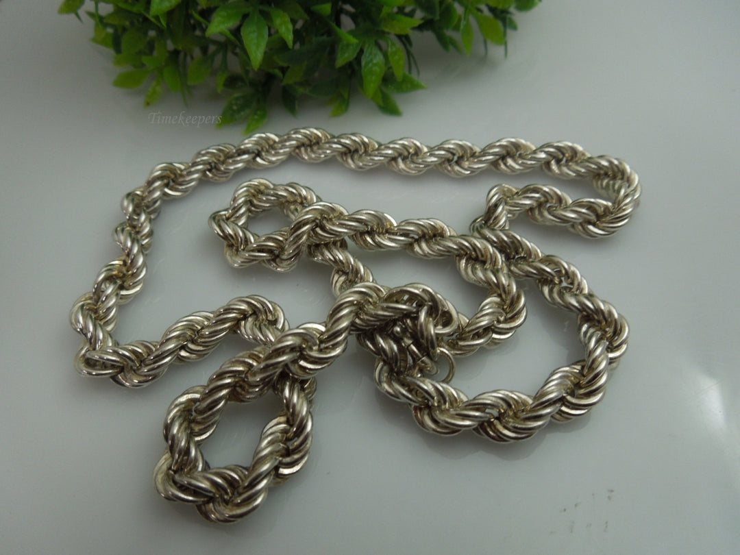 q107 Sterling Silver Rope Chain Size 20" For Ladies