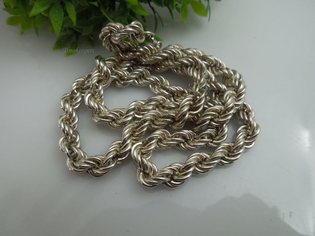 q107 Sterling Silver Rope Chain Size 20" For Ladies