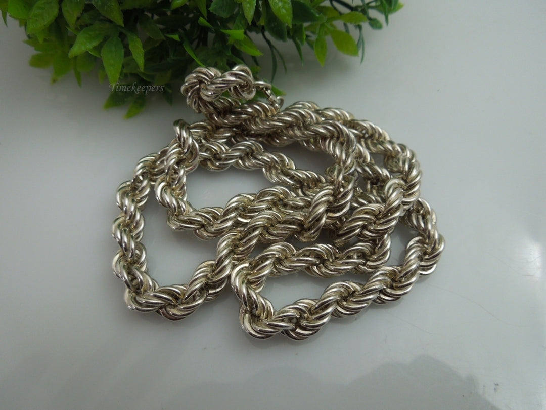 q107 Sterling Silver Rope Chain Size 20" For Ladies