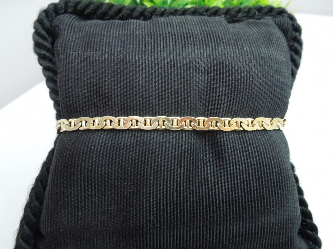 q106 Gorgeous Sterling Silver Gold Tone Bracelet 6.75"