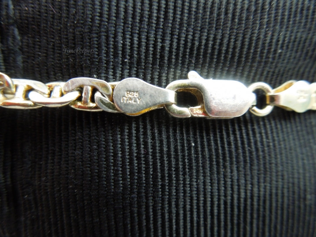 q106 Gorgeous Sterling Silver Gold Tone Bracelet 6.75"