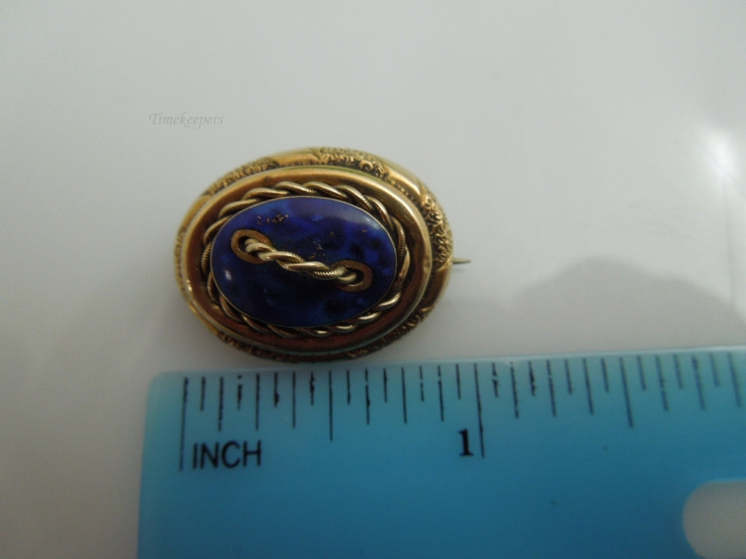 q112 Vintage Gold 10k Beautiful Oval Pin/Brooch