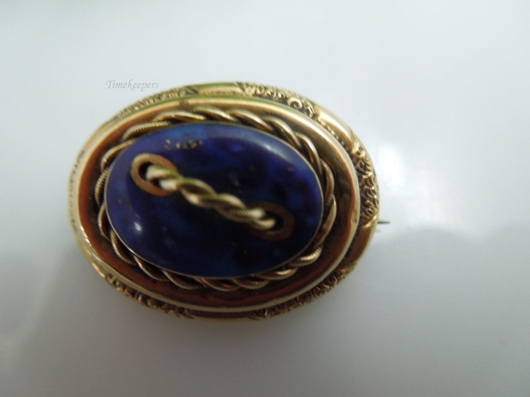 q112 Vintage Gold 10k Beautiful Oval Pin/Brooch