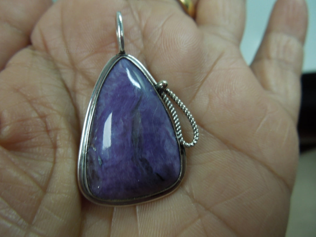 q128 Beautiful Sterling Silver Amethyst Pendant/Locket/Charm