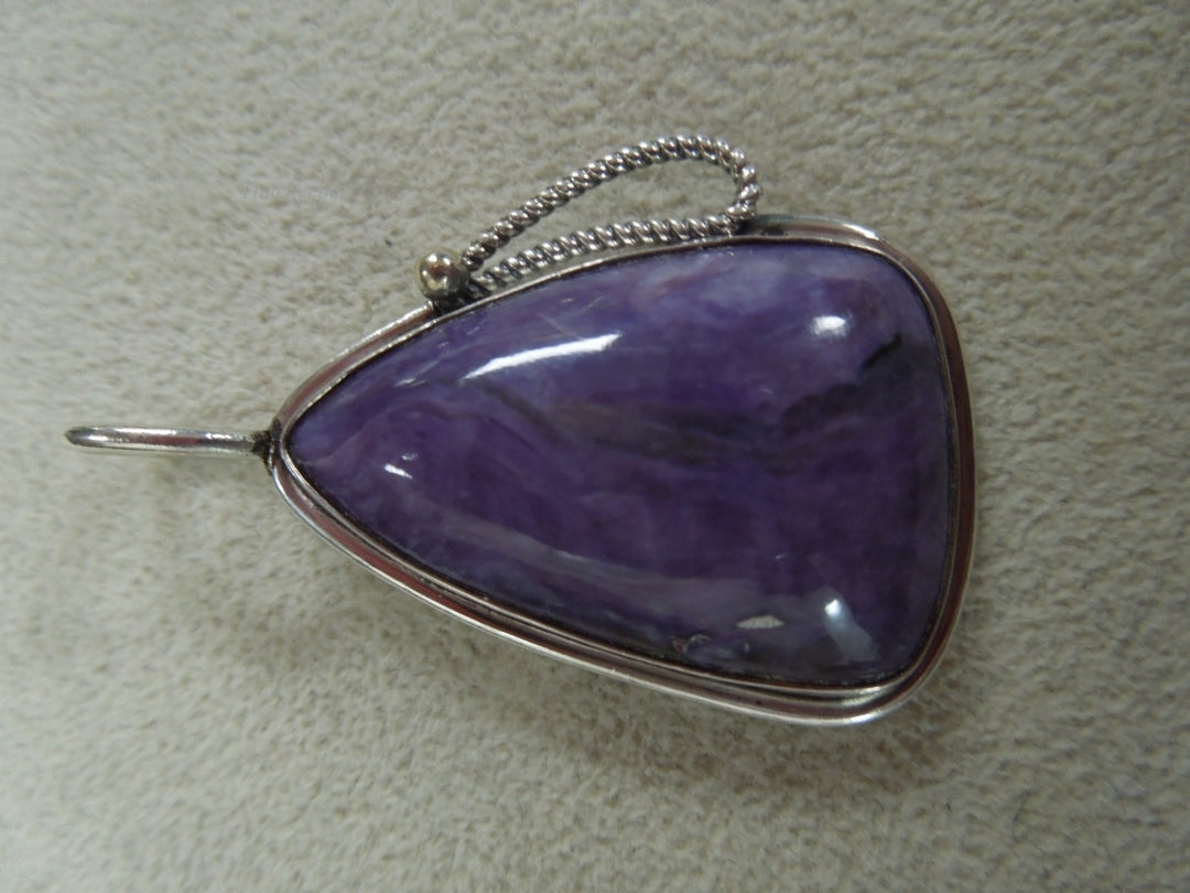 q128 Beautiful Sterling Silver Amethyst Pendant/Locket/Charm