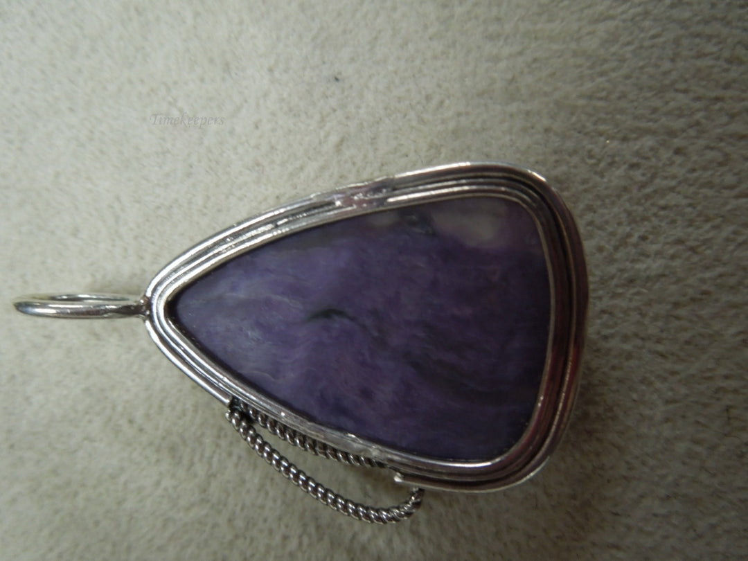 q128 Beautiful Sterling Silver Amethyst Pendant/Locket/Charm