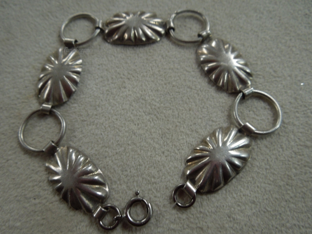 q144 Ladies Set of 2 Silver Plated Bracelets Size 7"