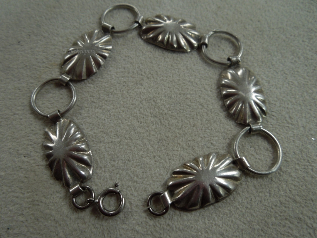 q144 Ladies Set of 2 Silver Plated Bracelets Size 7"