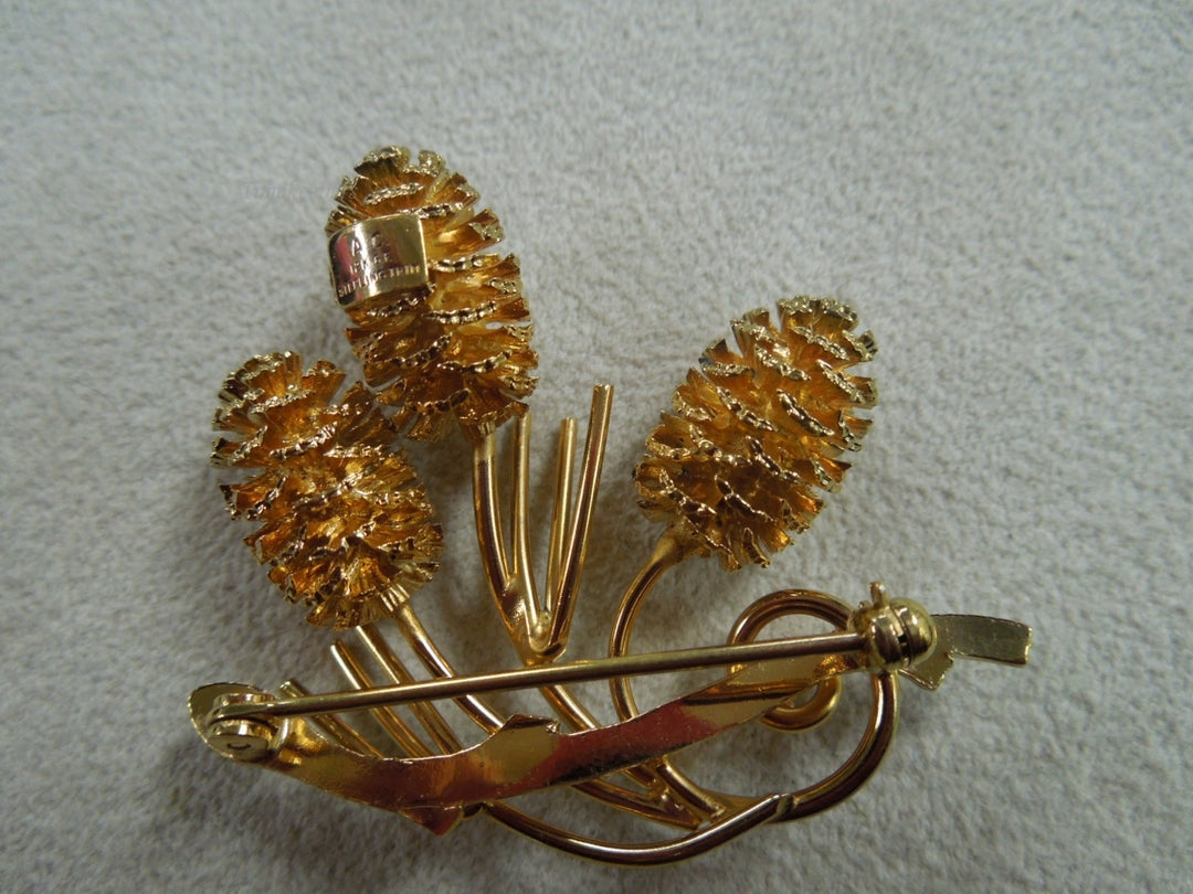 q146 AC 12k Gold Filled Sterling Trim Pin/Brooch/Charm