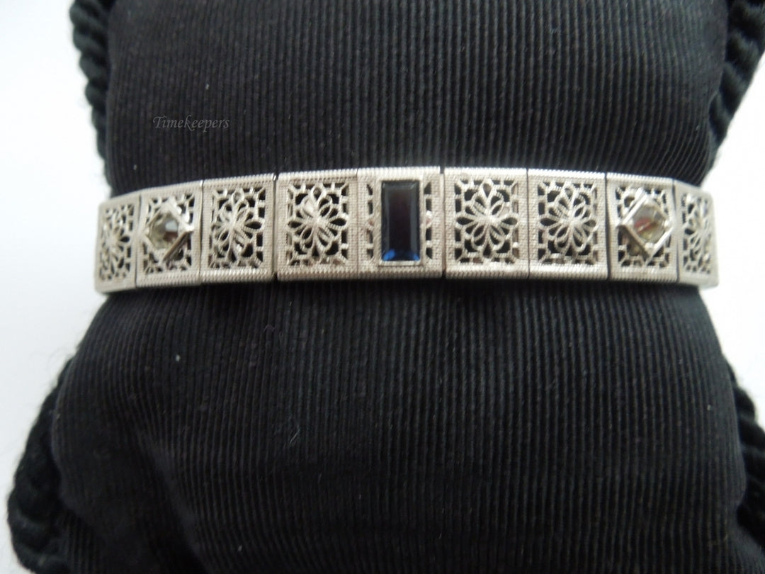 q180 Sterling Silver Beautiful Filigree Design Bracelet 7"