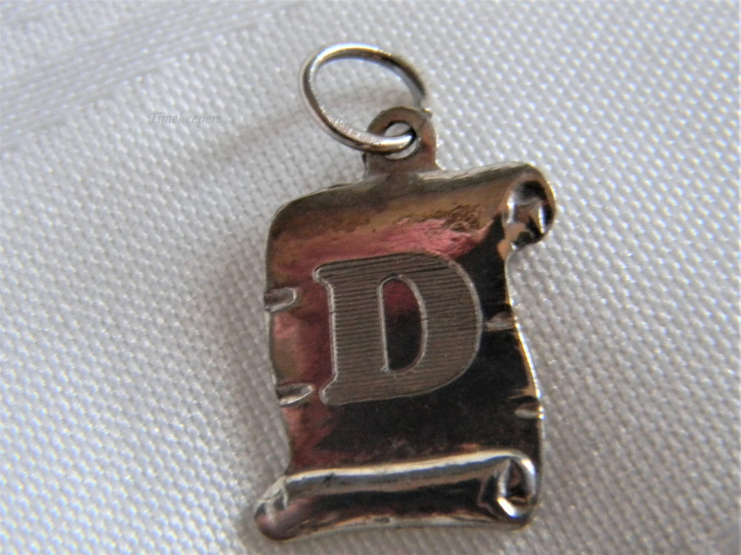 h600 Cute Vintage Diploma Pendant in Silver Tone - Great for Graduates