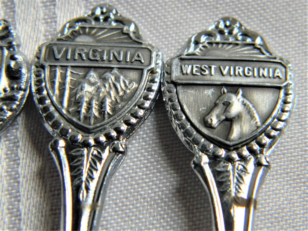 h624 Set of 4 Collectible Spoons Ozarks West Virginia Virginia Lookout Mountain