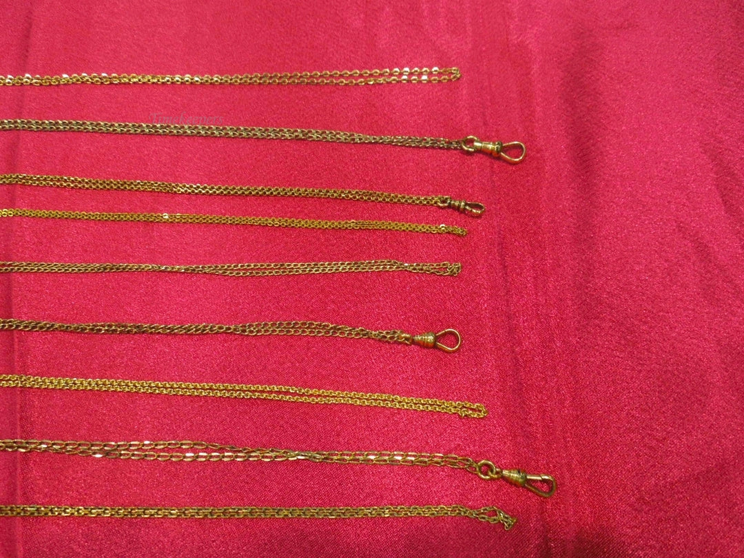 k593 Vintage Gold Filled 19 Different Pocket Watch Chains, Buy 2 or more, and SAVE!!!