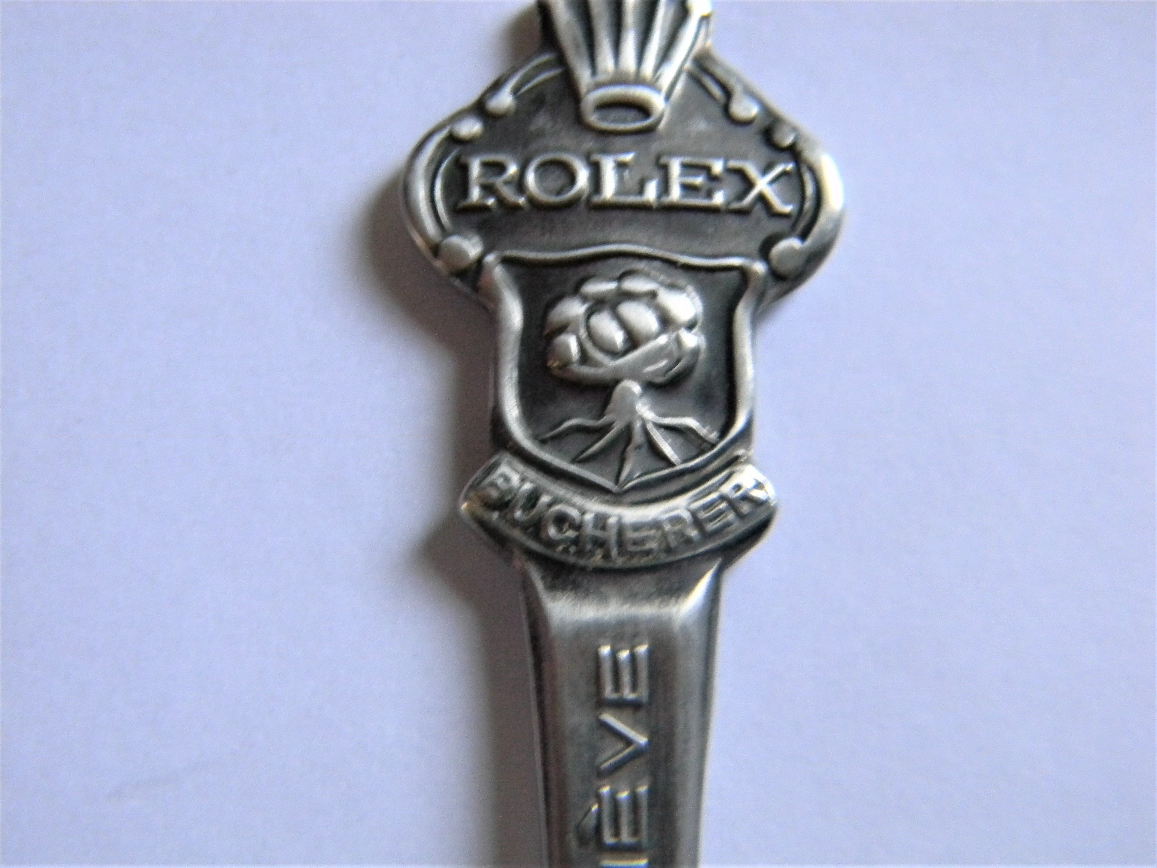 h627 Vintage Collectible Stainless Rolex Bucherer Spoon CB