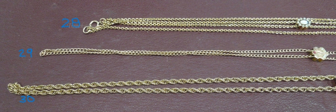 k595 Vintage Gold Filled 3 Different Pocket Watch Chains--Each Sold Separately!!