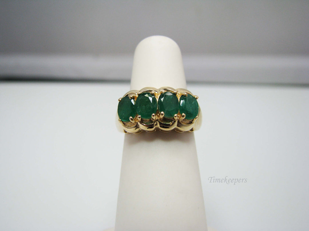 B150 14k Yellow gold Ladies Emerald ring