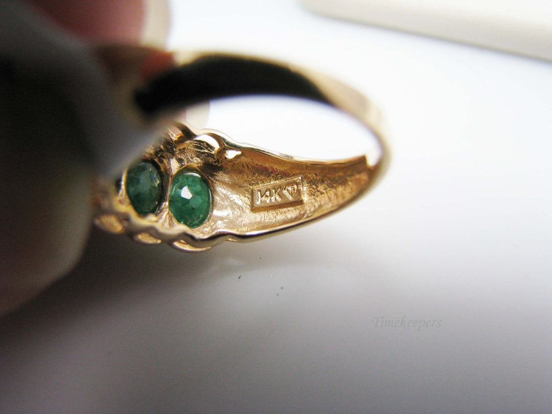 B150 14k Yellow gold Ladies Emerald ring