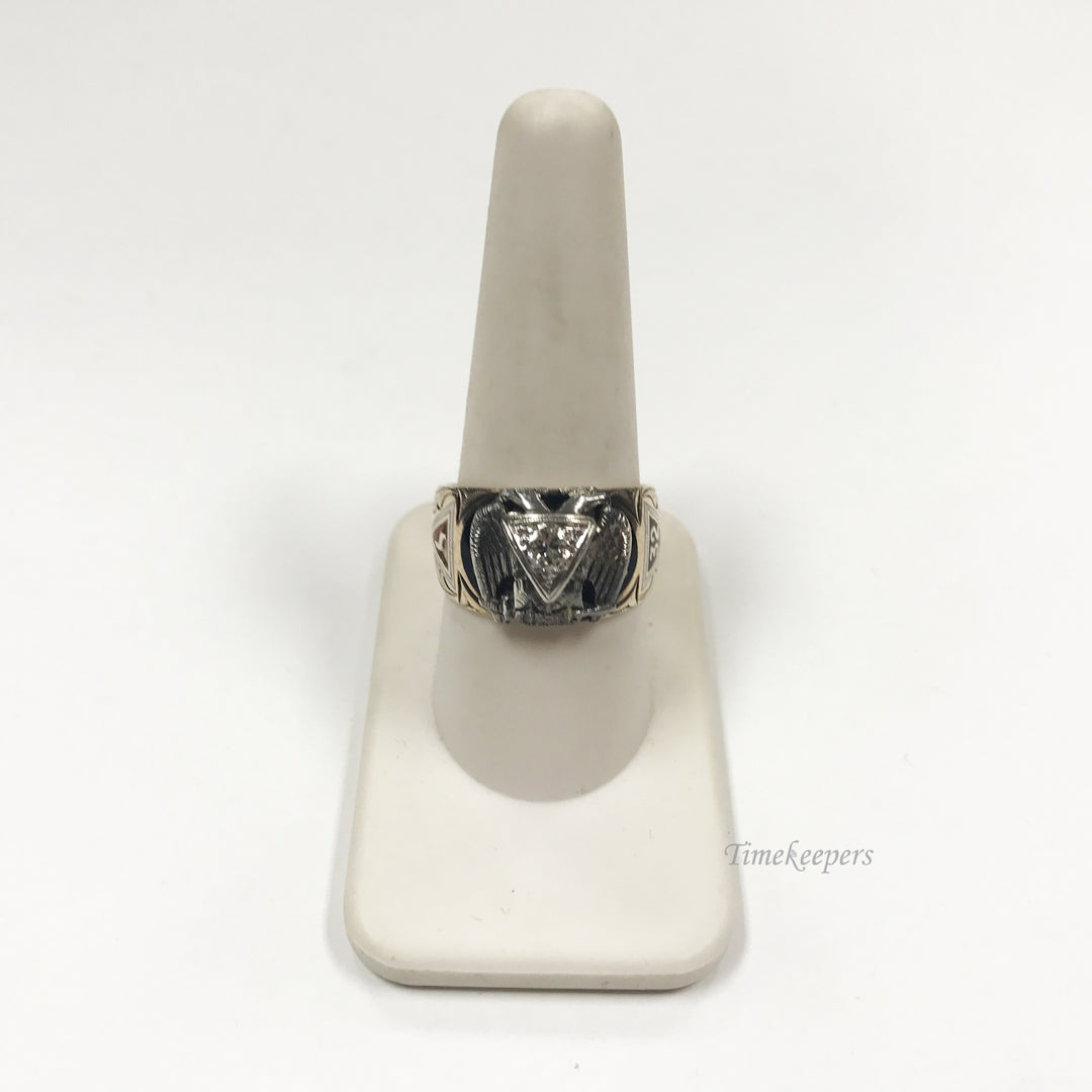 c701 Nice Vintage Diamond Masonic 32nd Degree Ring in 10k Gold