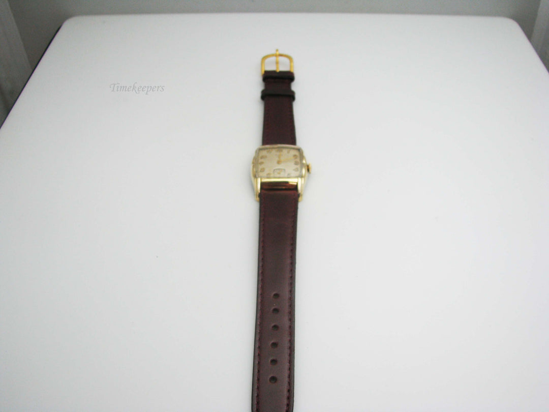 f057 Vintage Elgin 10K Gold Filled Mechanical Men's Wrist Watch