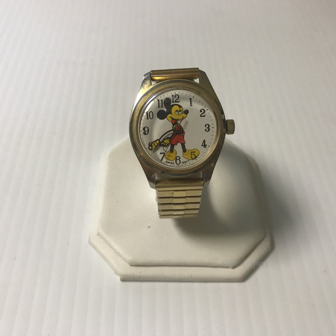 f028 Vintage Disney Mickey Mouse Swiss Mov't Mechanical Men's Wrist Watch