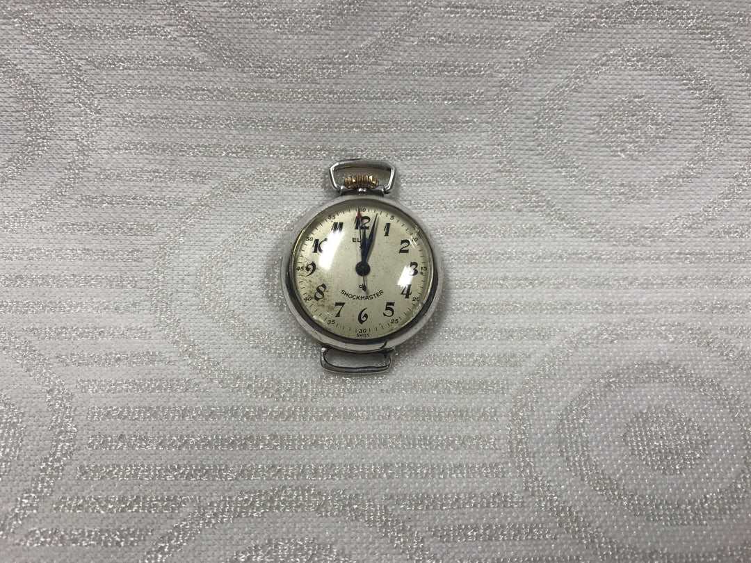 a120 Vintage Original Elgin Gold Tone Pocket Mechanical Watch Pendant 1940's